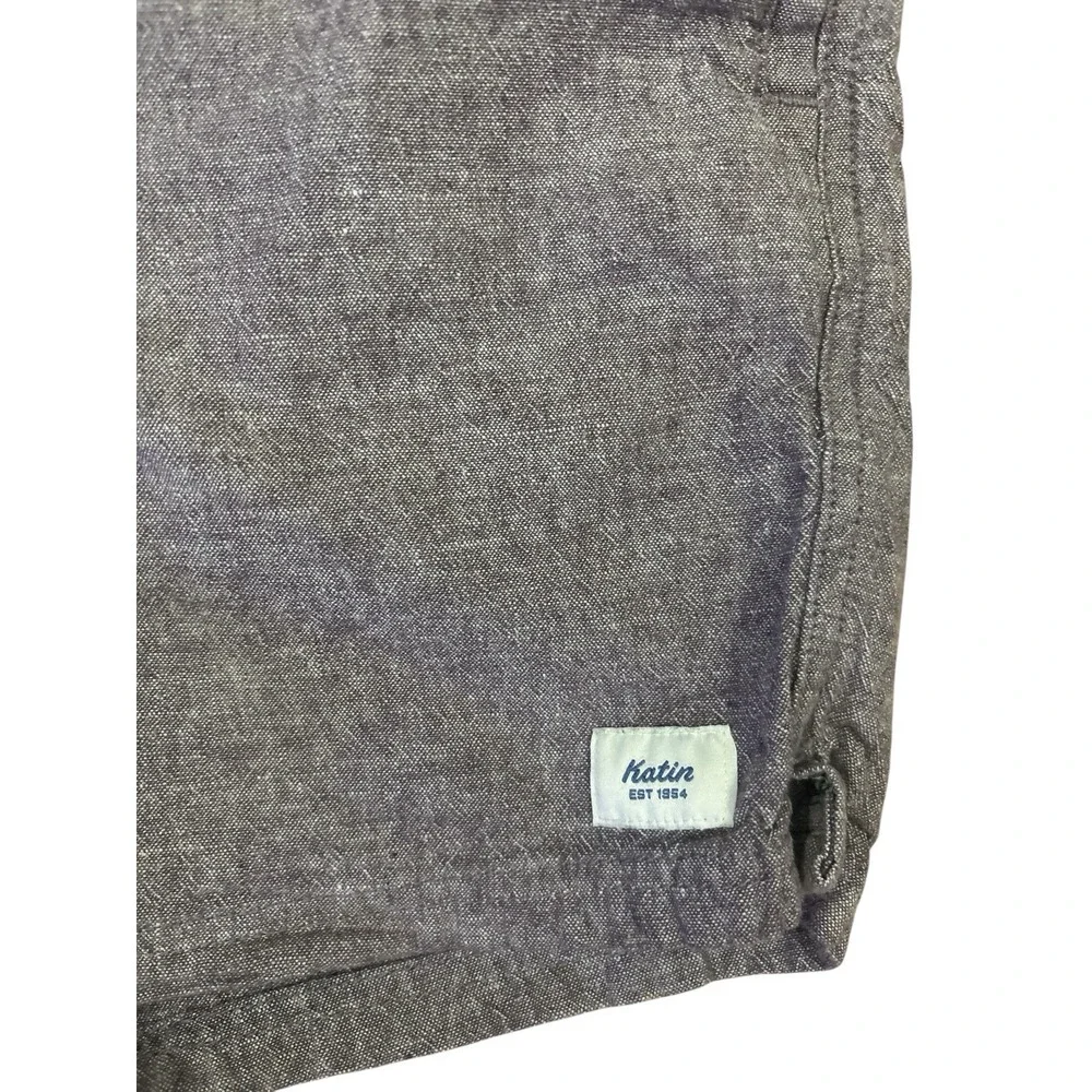Katin Swim Trunks Shorts Purple Elastic Waist Drawstring Men MEDIUM LINEN COTTON